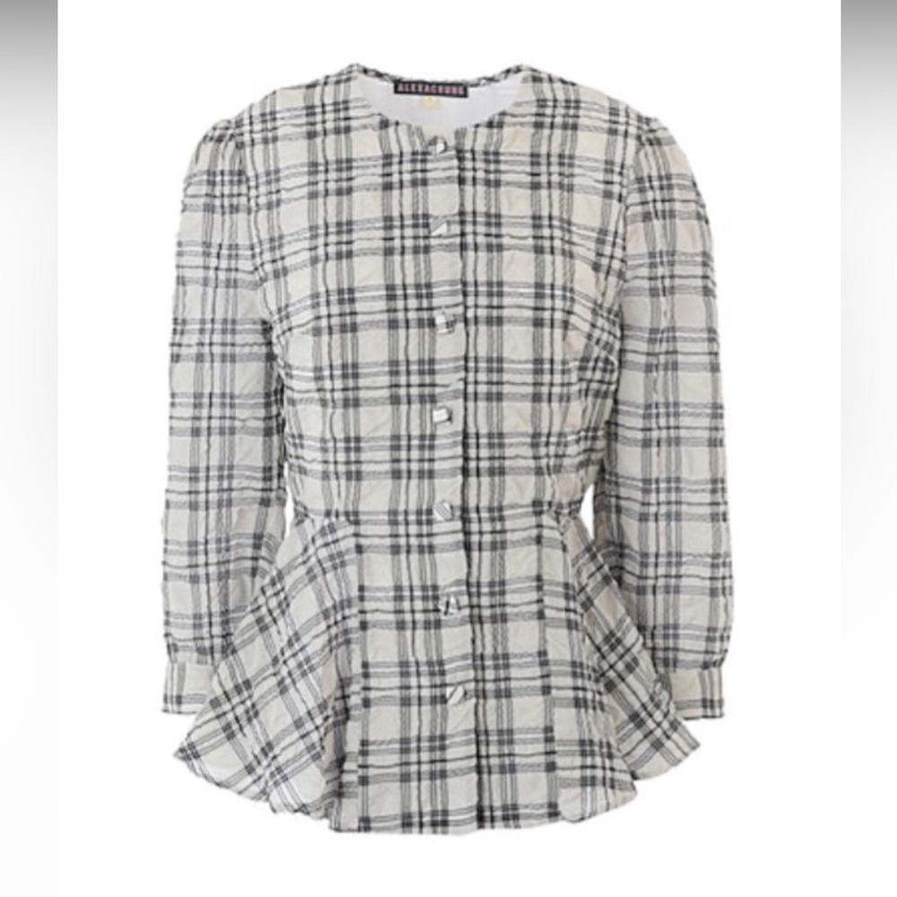 Alexa Chung Peplum Shirt Jacket